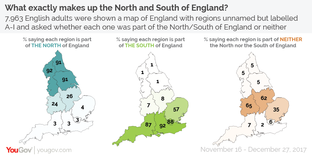 England Map North South East West